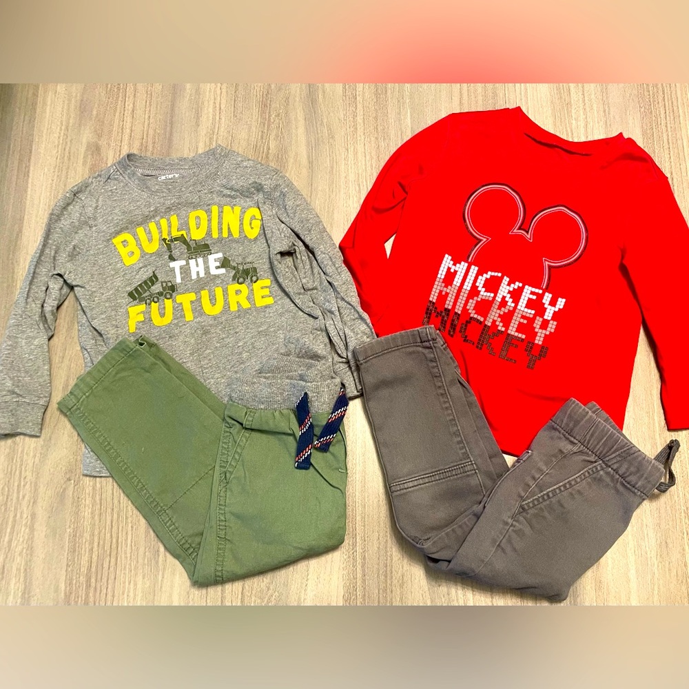2T Boys Complete Outfits – Carter’s & Disney Mickey Mouse (Set of 2)